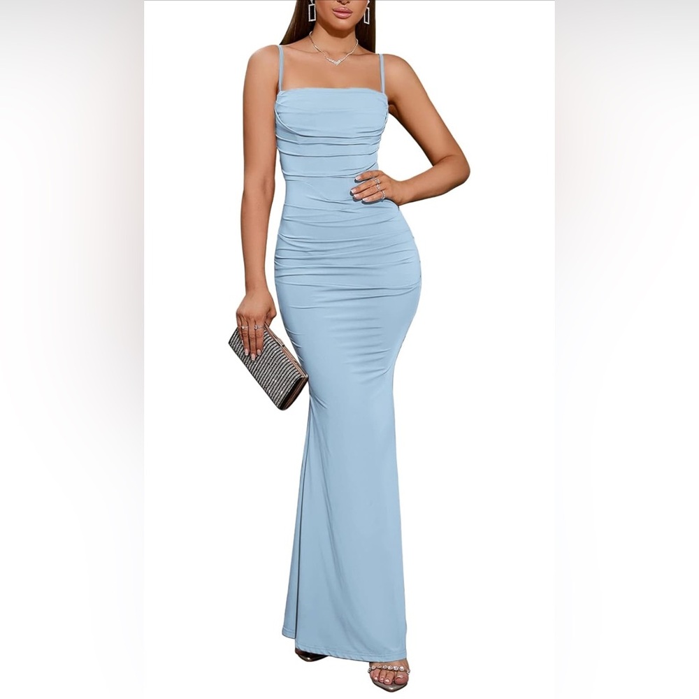 Elegant Blue Maxi Dress